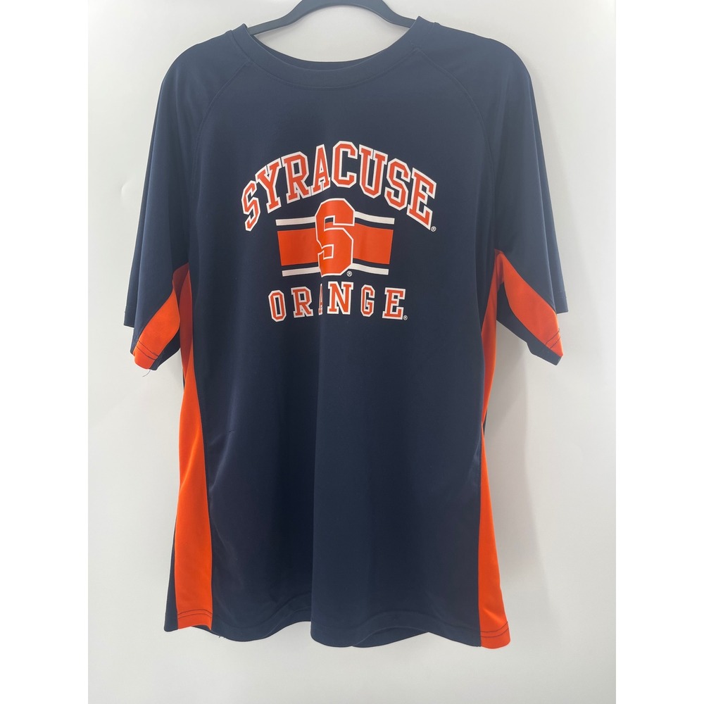 Campus Heritage Syracuse Orange Mens Large Navy Blue Performance T-Shirt Raglan